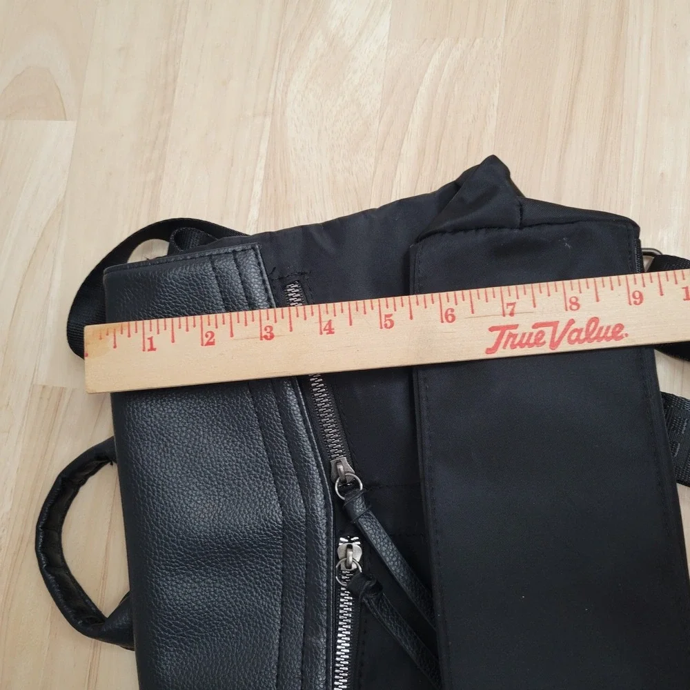 Botkier Backpack‎ Womens Medium Black Nylon New York Logo Strap Travel Gorpcore
